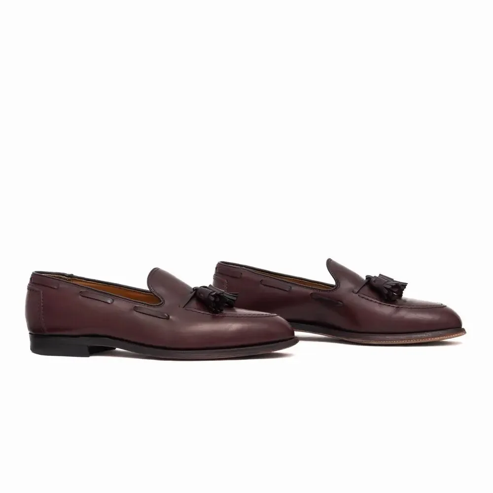 654$ ALDEN 769 Burgundy Leather Tassel Loafers D Hand-Made in USA US 10 D